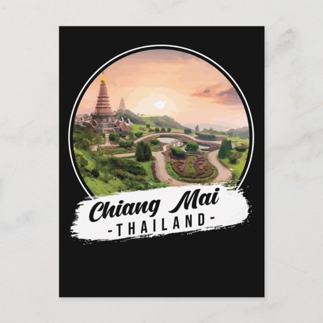 Chiang Mai Thailand Souvenir Vykort (Framsida)