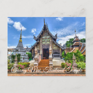 Chiang Mai Thailand Temple Photo Postcard Vykort