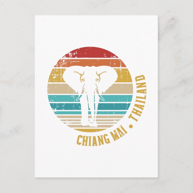 Chiang Mai Thailand Vykort (Framsida)