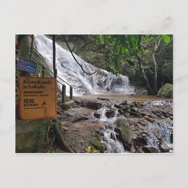 Chiang Mai Thailand Waterfalls Vykort (Framsida)