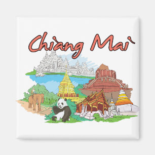 Chiang Mai, Thailand World Berömd City Magnet