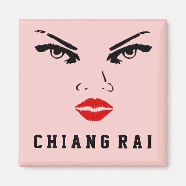 Chiang Rai, Thailand Woman Magnet (Framsidan)