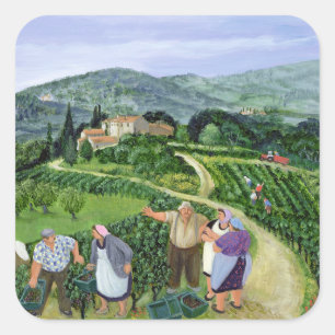 Chianti Classico villa Trasqua Fyrkantigt Klistermärke