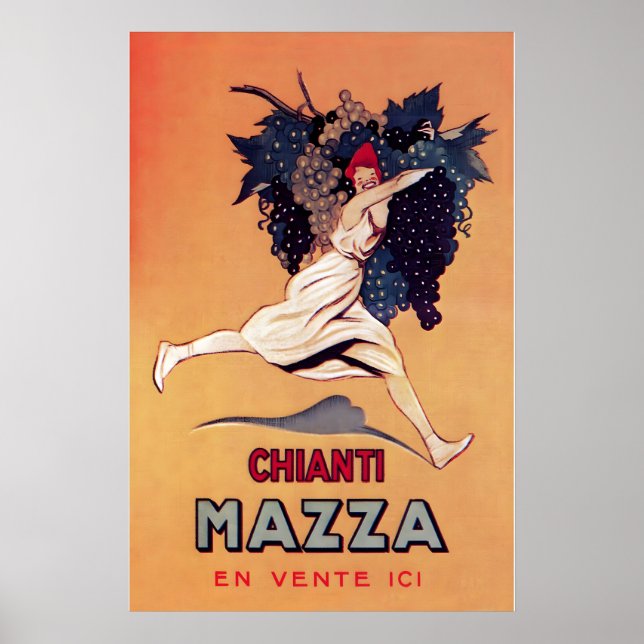 Chianti Toscana Vinkara Mat och Poster (Framsidan)
