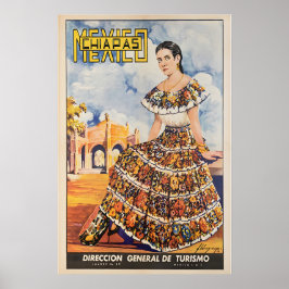 Chiapas konst Mexiko Resa Poster Mexikansk Tryck