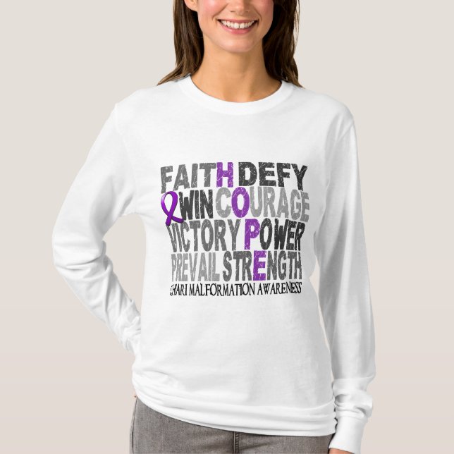 Chiari för hoppordCollage Malformation Tee Shirt (Framsida)