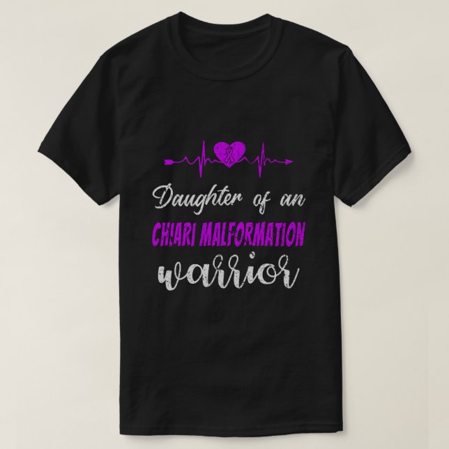 Chiari Malformation Awareness Daughn Lila Ribb T Shirt (Design framsida)