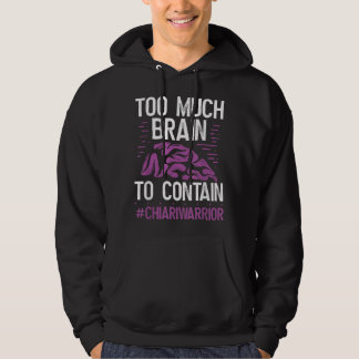 Chiari Malformation Awareness För mycket Brain Pur Hoodie