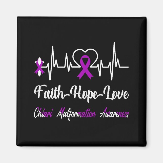 Chiari Malformation Awareness Heartslag Christian Magnet (Framsidan)