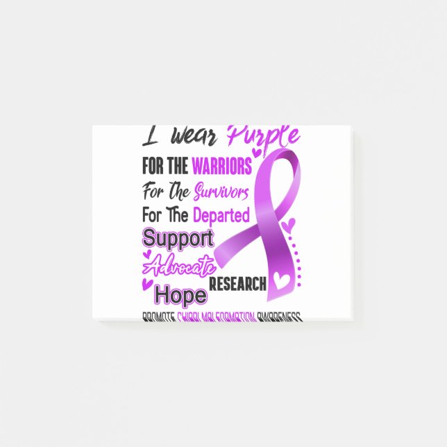 Chiari Malformation Awareness Month Ribbon Gifts Post-it Block (Framsida)