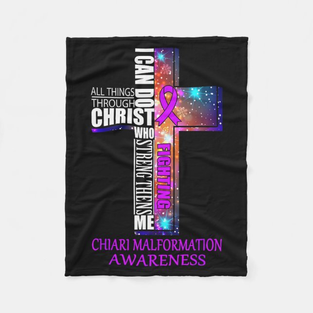 Chiari Malformation Awareness Shirt - Christmas Gi Fleecefilt (Framsidan)