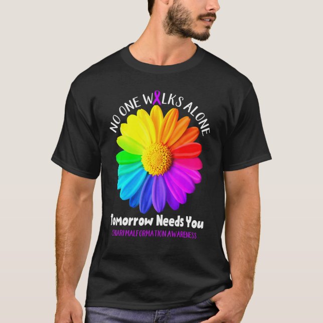Chiari Malformation No One Walks Ensam Imorgon Ne T Shirt (Framsida)