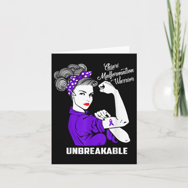 Chiari Malformation Warrior Unnedbrytable Shirt Aw Kort (Framsida)