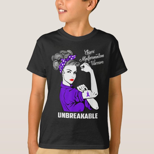 Chiari Malformation Warrior Unnedbrytable Shirt Aw T Shirt (Framsida)