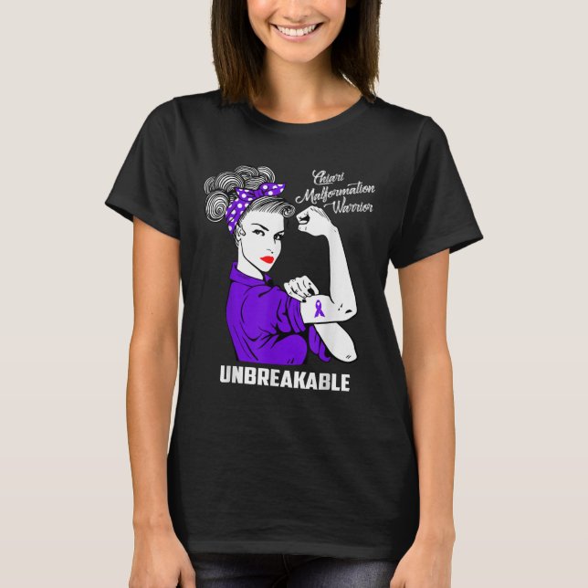 Chiari Malformation Warrior Unnedbrytable Shirt Aw T Shirt (Framsida)