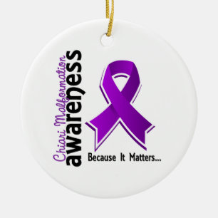 Chiari Malformationmedvetenhet 5 Julgransprydnad Keramik