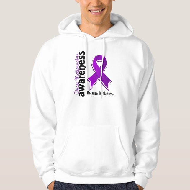 Chiari Malformationmedvetenhet 5 Sweatshirt Med Luva (Framsida)