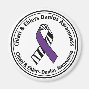 Chiari och EDS Zebra Rand Ribbon Magnet