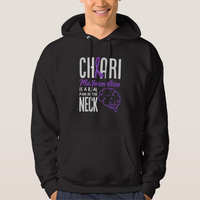 Chiari Pain In The Neck Chiari Malformation Awaren Hoodie (Framsida)