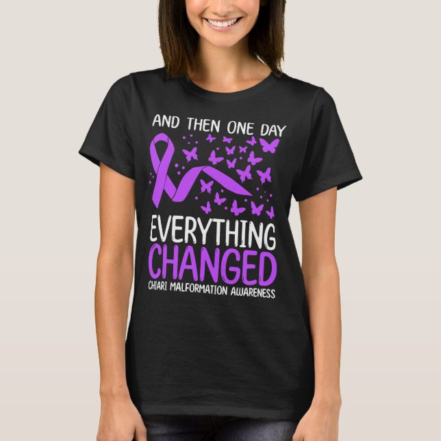 Chiari Warrior Ribbon Chiari Malformation Awarenes T Shirt (Framsida)