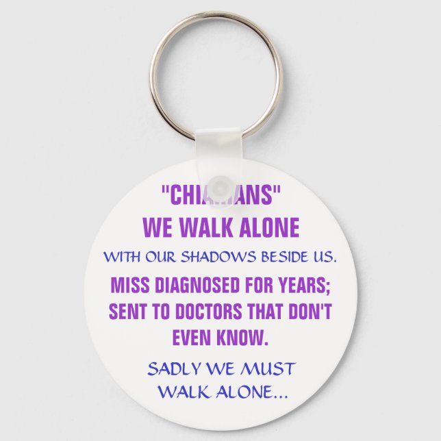 "CHIARIANS" "VI VÄLKOMNAR ENSAM, MED VÅR SHADOWS B NYCKELRING (Framsida)