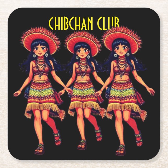 CHIBCHAN KLUBB UNDERLÄGG PAPPER KVADRAT (Framsidan)