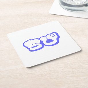 Chibi ち japansk nihongo Hiragana-skript Underlägg Papper Kvadrat
