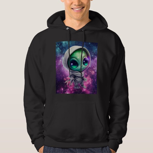 Chibi Alien Galaxy in Hoodie (Framsida)
