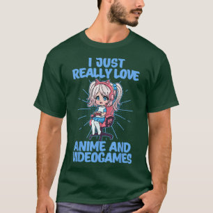 Chibi Anime Girl Gaming Älskare Videogames Otaku A T Shirt