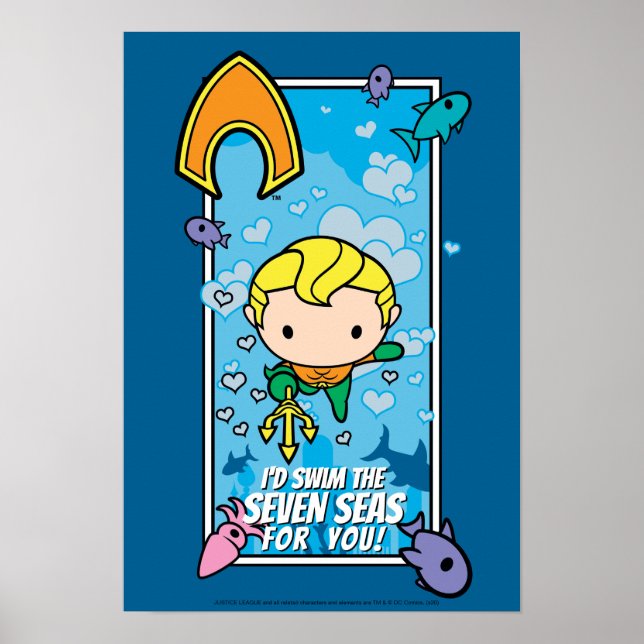 Chibi Aquaman - jag Simmor de sju haven Poster (Framsidan)