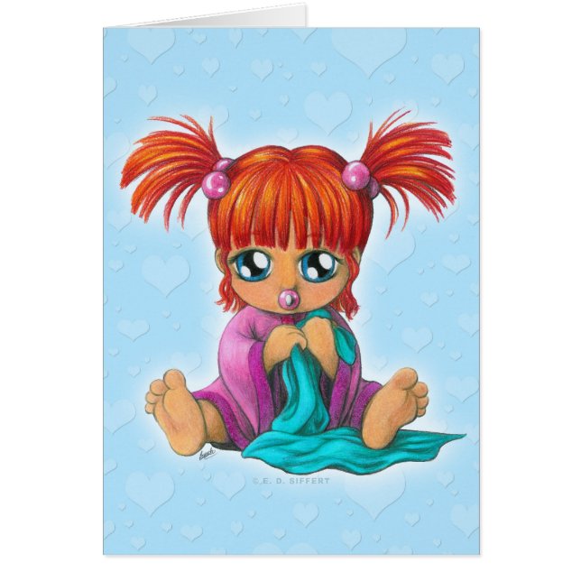 Chibi Baby Hälsningskort (Framsidan)