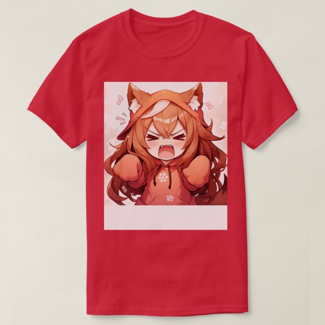 Chibi bära fox hoodie t shirt (Design framsida)