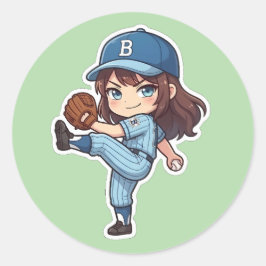 Chibi Baseball 2026 Edition - Pitcher Wind-up Runt Klistermärke