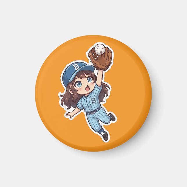 Chibi Baseball Edition - Flygande Fångst Magnet (Framsidan)