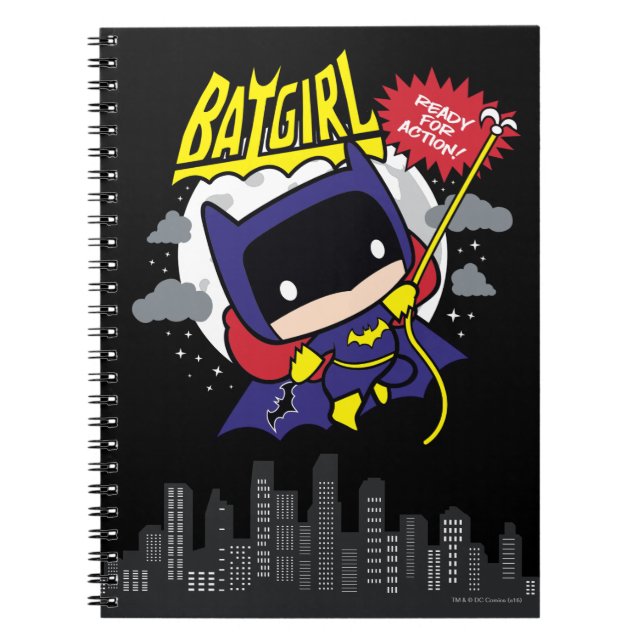 Chibi Batgirl Redo Action Anteckningsbok Med Spiral (Framsidan)