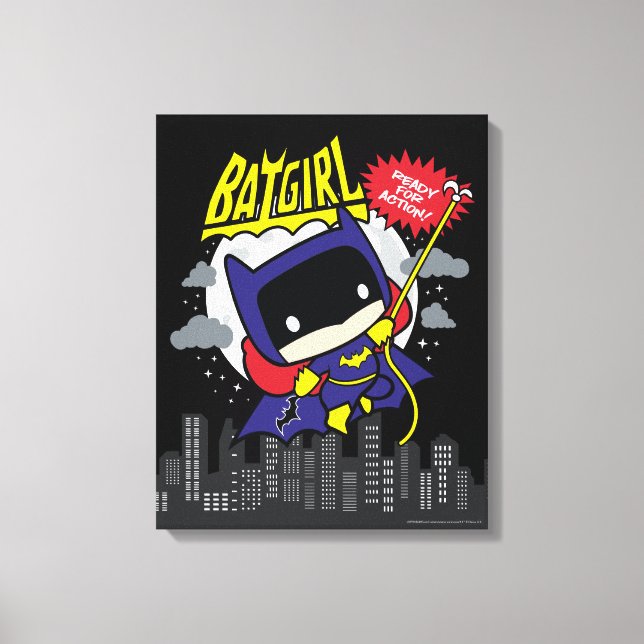 Chibi Batgirl Redo Action Canvastryck (Framsida)