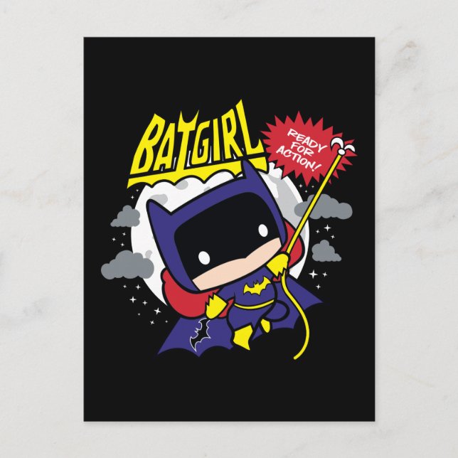 Chibi Batgirl Redo Action Vykort (Framsida)