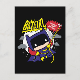 Chibi Batgirl Redo Action Vykort