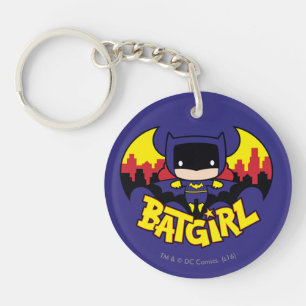 Chibi Batgirl with Gotham Skyline & Logotyp