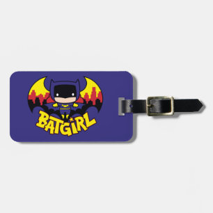 Chibi Batgirl with Gotham Skyline & Logotyp Bagagebricka