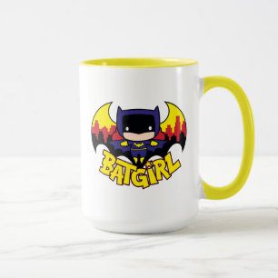 Chibi Batgirl with Gotham Skyline & Logotyp Mugg