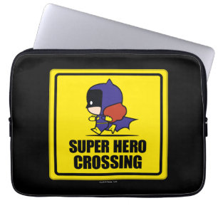 Chibi Batkvinna Toppen Hero Crossing Sign Laptop Fodral