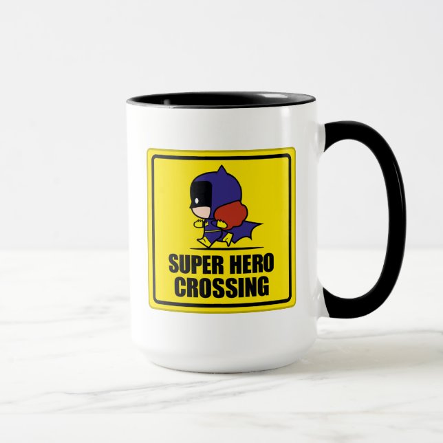 Chibi Batkvinna Toppen Hero Crossing Sign Mugg (Höger)