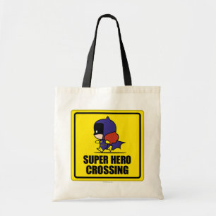 Chibi Batkvinna Toppen Hero Crossing Sign Tygkasse