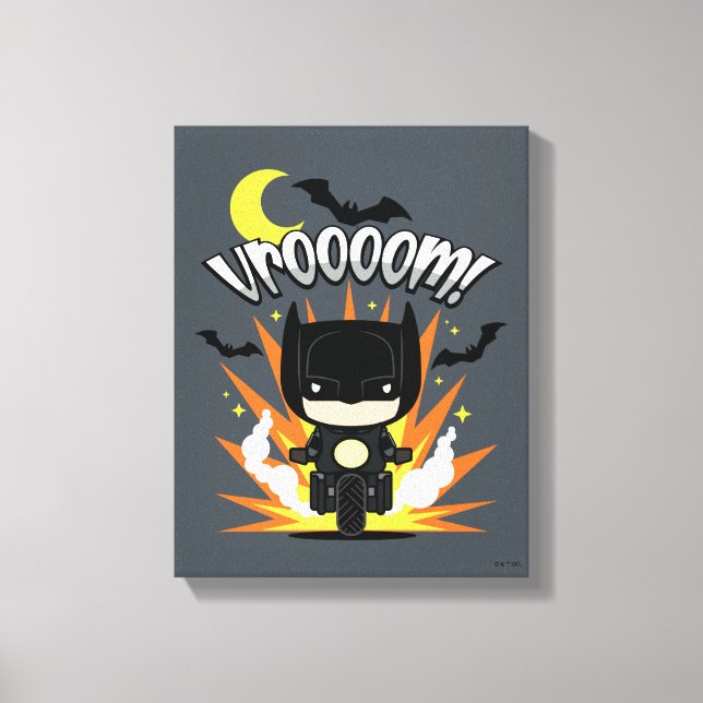 Chibi Batman Batcle Canvastryck (Framsida)