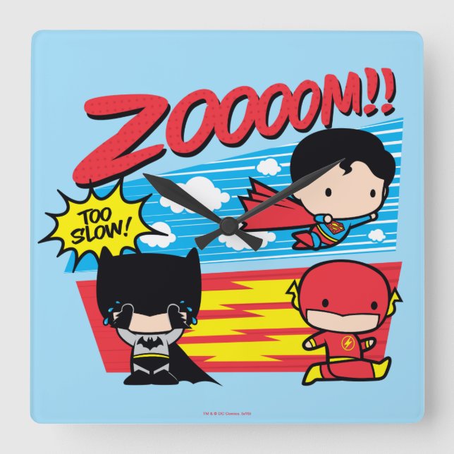 Chibi Batman för långsamt! Fyrkantig Klocka (Framsida)