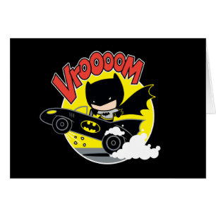 Chibi Batman i Batmobile Hälsningskort