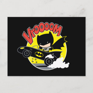 Chibi Batman i Batmobile Vykort