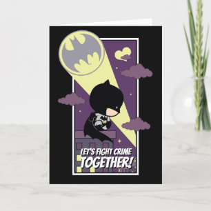 Chibi Batman - Låt oss bekämpa brottslighet tillsa Helgkort