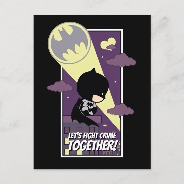 Chibi Batman - Låt oss bekämpningen av brott tills Helg Vykort (Framsida)